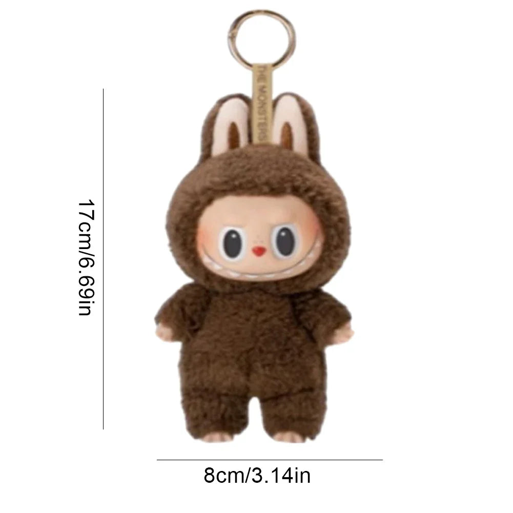 Labubu Monster Doll with Backpack Blind Box Heartbeat Macaron Mokoko Anime Character Guessing Bag Pendant Gift Replica