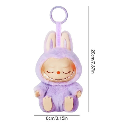 Labubu Monster Doll with Backpack Blind Box Heartbeat Macaron Mokoko Anime Character Guessing Bag Pendant Gift Replica