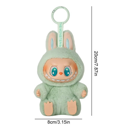 Labubu Monster Doll with Backpack Blind Box Heartbeat Macaron Mokoko Anime Character Guessing Bag Pendant Gift Replica