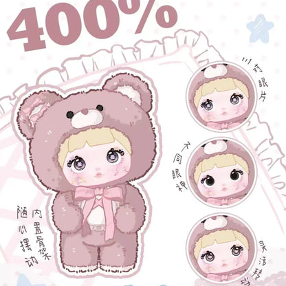 New Genuine 400% Nommi Blind Box Nommi Goodnight Bear Series Vinyl Nommi Doll  Room Decoration Collection Doll Mystery Box Gift