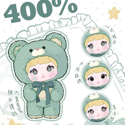 New Genuine 400% Nommi Blind Box Nommi Goodnight Bear Series Vinyl Nommi Doll  Room Decoration Collection Doll Mystery Box Gift