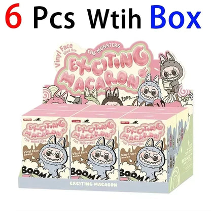 Anime Figure Kawaii Labubu Blind Box Have A Seat Series PVC Pendant Doll Model Toy Purple Monster Keychain Kids Birthday Gifts