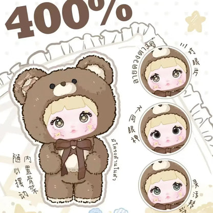 New Genuine 400% Nommi Blind Box Nommi Goodnight Bear Series Vinyl Nommi Doll  Room Decoration Collection Doll Mystery Box Gift