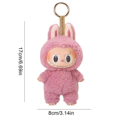 Labubu Monster Doll with Backpack Blind Box Heartbeat Macaron Mokoko Anime Character Guessing Bag Pendant Gift Replica