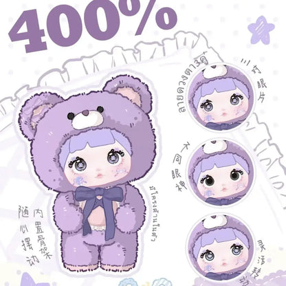 New Genuine 400% Nommi Blind Box Nommi Goodnight Bear Series Vinyl Nommi Doll  Room Decoration Collection Doll Mystery Box Gift