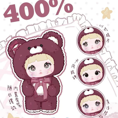 New Genuine 400% Nommi Blind Box Nommi Goodnight Bear Series Vinyl Nommi Doll  Room Decoration Collection Doll Mystery Box Gift